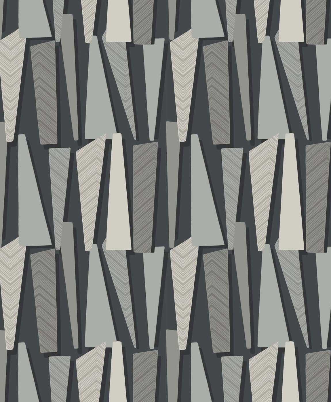SL80810 | Geometric Shadows , Grey - Seabrook Designs Wallpaper