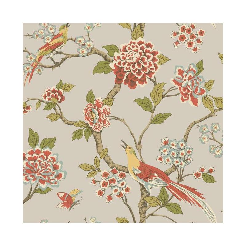 Sample AF1905 Ashford Toiles, Fanciful  color silver Animals by Ashford House Wallpaper
