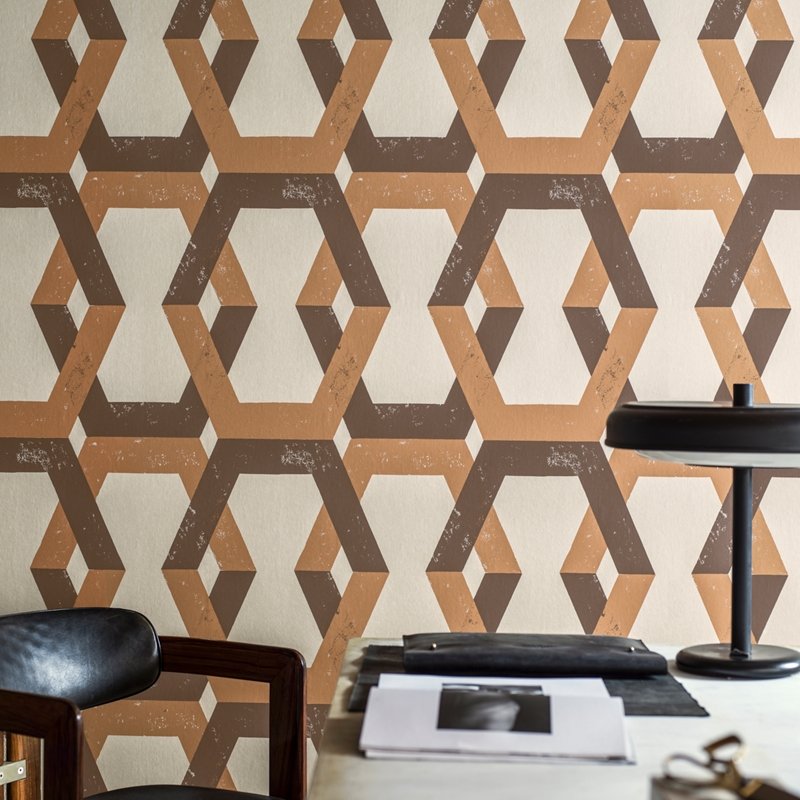 Looking 6474 tribe brown borastapeter wallpaper