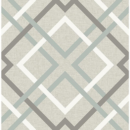 Order 2901-22649 Perennial Saltire Emile Taupe Lattice A Street Prints Wallpaper