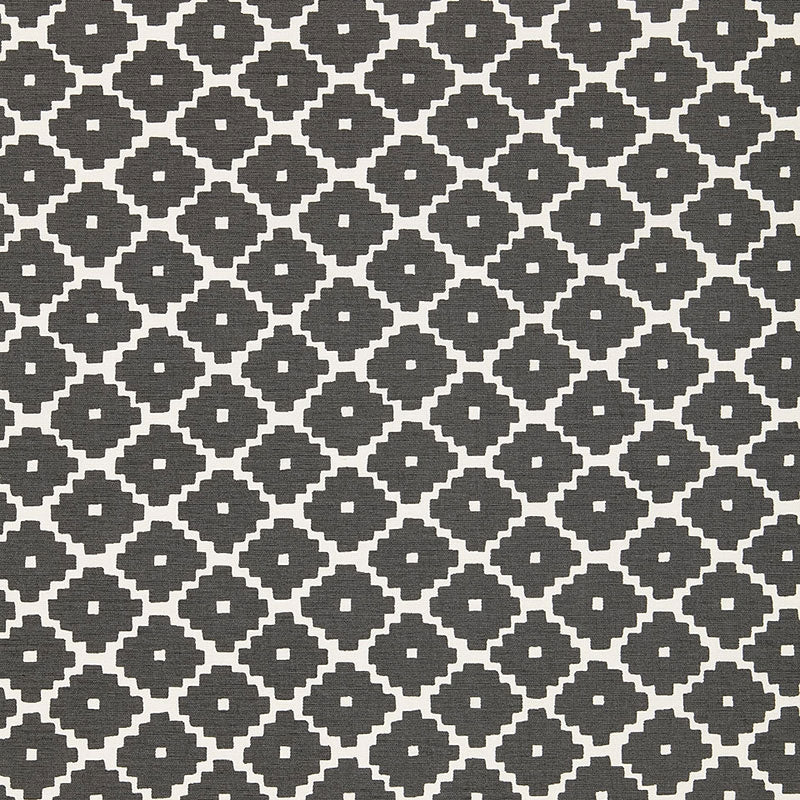 Purchase sample of 174480 Ziggurat, Charcoal by Schumacher Fabric