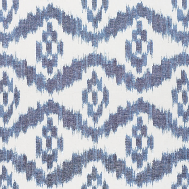 Purchase sample of 177820 Madaket Ikat, Indigo by Schumacher Fabric