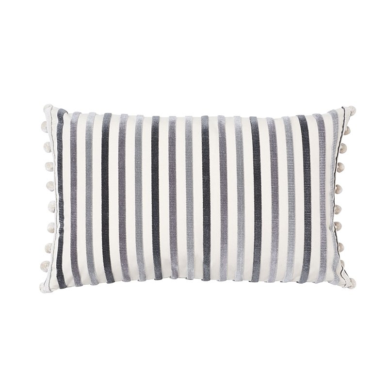 So7284204 Chevron Velvet 18&quot; Pillow Mineral By Schumacher Furniture and Accessories 1,So7284204 Chevron Velvet 18&quot; Pillow Mineral By Schumacher Furniture and Accessories 2