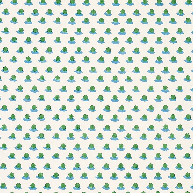 Purchase sample of 179732 Berry Hand Block Print, Grass and Sky by Schumacher Fabric