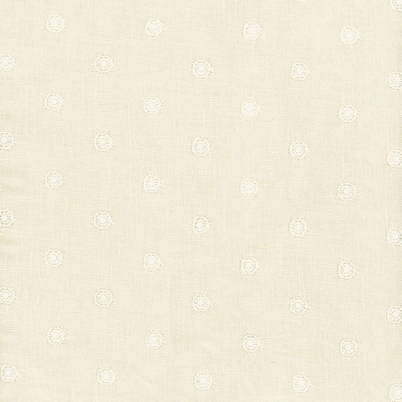 Purchase sample of 55850 Olivia Sheer Embroidery, Eggshell by Schumacher Fabric
