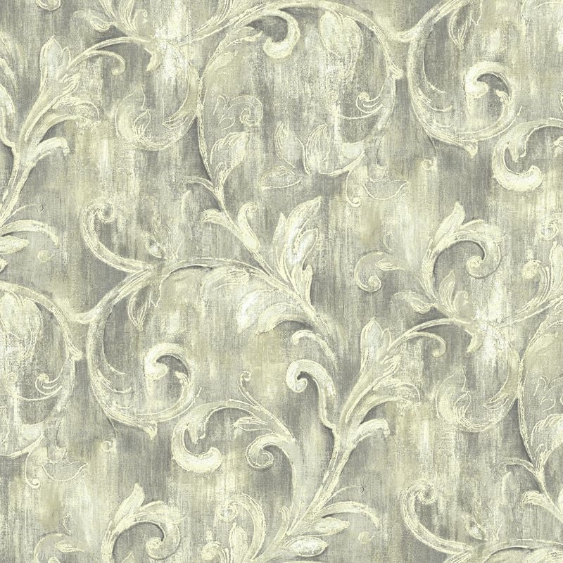 Select AR30100 Nouveau Stucco Scroll by Wallquest Wallpaper