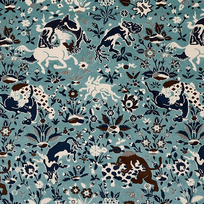 Purchase sample of 80171 Saint Ambrose Velvet, Cadet by Schumacher Fabric