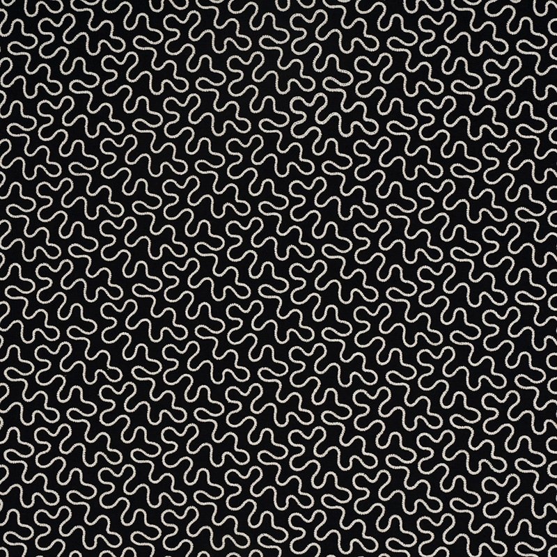 Search 67605 Meander Embroidery Black by Schumacher Fabric
