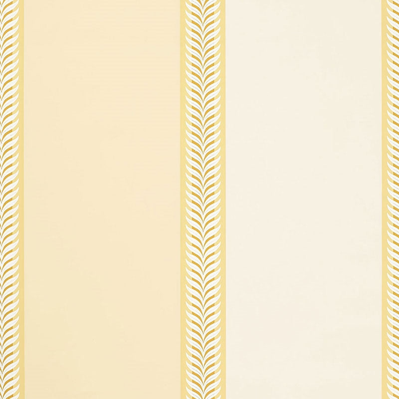 Find 5002471 Valais Stripe Soft Yellow Schumacher Wallpaper