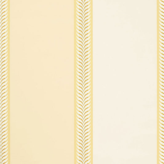 Find 5002471 Valais Stripe Soft Yellow Schumacher Wallpaper