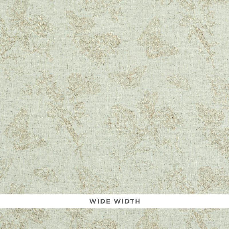 Save on 5011832 Baudin Butterfly Linen Natural Schumacher Wallcovering Wallpaper