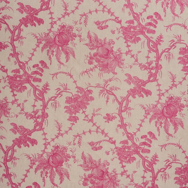 Purchase sample of 178730 San Cristobal Toile, Magenta by Schumacher Fabric