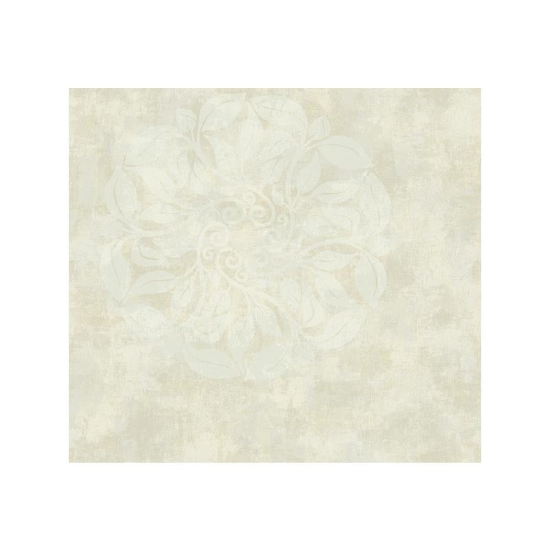Sample Carl Robinson  CB75300, Golborne color Off White  Leaves Wallpaper