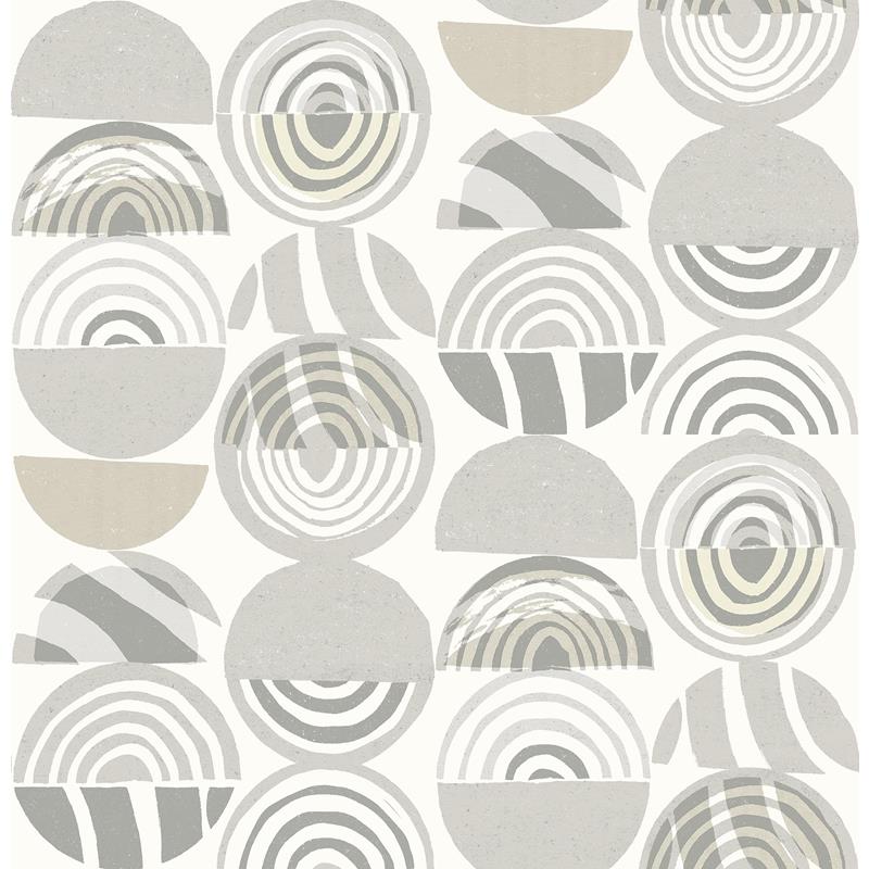 Sample 4014-26444 Seychelles, Mahe Light Grey Mod Geometric Wallpaper by A-Street Prints Wallpaper