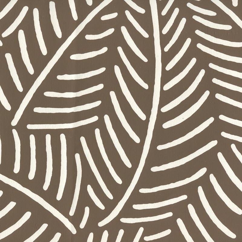 Sample CP1025W-08 Sauvage Reverse, Brown On Almost White by Quadrille Wallpaper