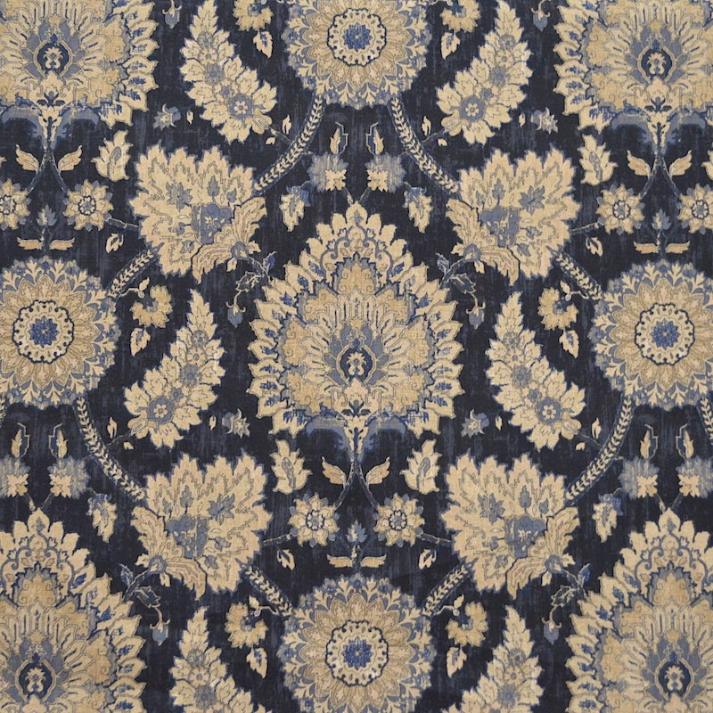 Shop 8408 Kamran Inkster Blue Medallion Multipurpose Magnolia Fabric