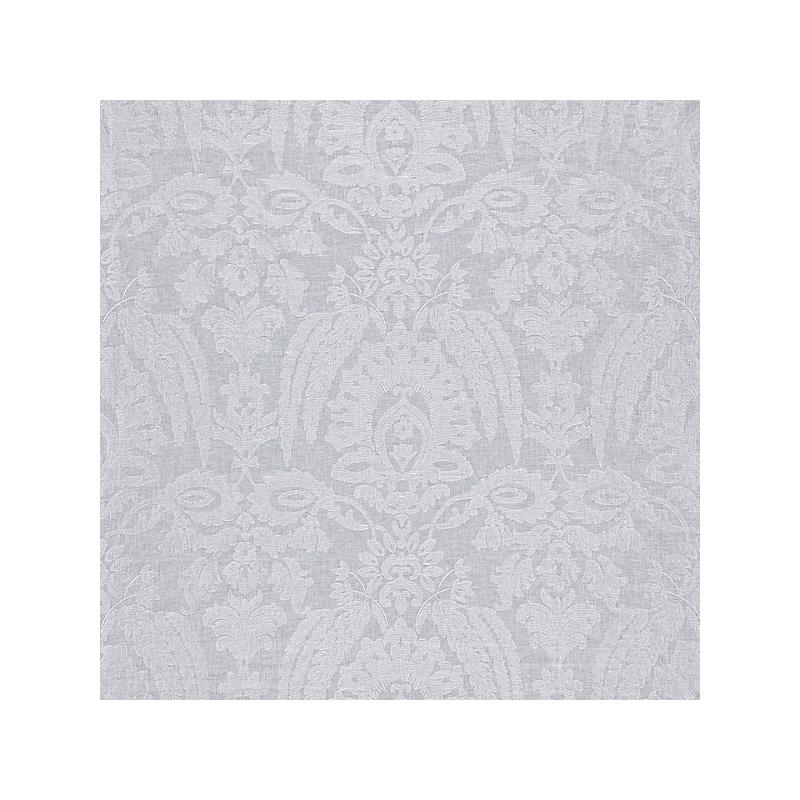 Sample 27053-001 Lia Damask Sheer, Snow - Scalamandre Fabric (SC 000127053)