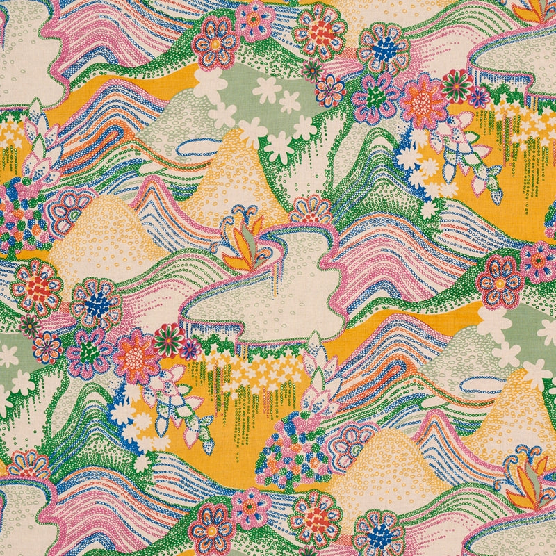 Purchase sample of 180132 Daisy Chain, Light Multi by Schumacher Fabric