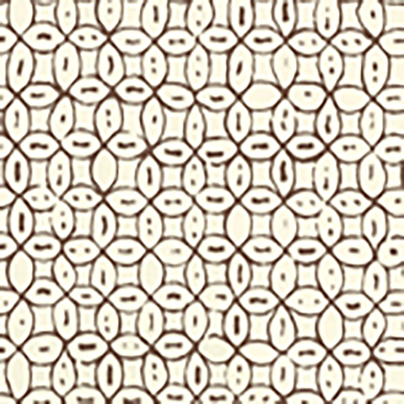 Sample 6450-07WP Melong Batik, Brown on Off White by Quadrille Wallpaper