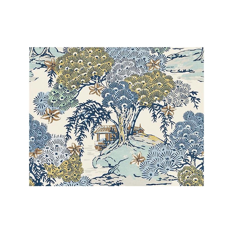 Buy SC 000216627 Sea Of Trees Blue Ridge by Scalamandre   Fabric