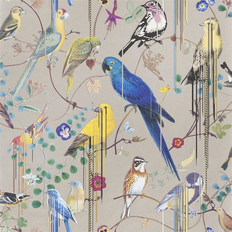 Save PCL7017/05 Birds Sinfonia Cuivre by Designer Guild Wallpaper