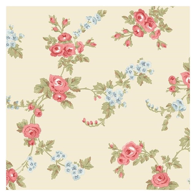 Select AB42415 Abby Rose 3 Red Floral Wallpaper by Norwall Wallpaper