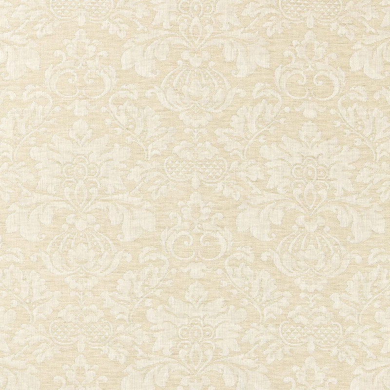 Purchase sample of 66621 Montisi Linen Damask, Buttermilk by Schumacher Fabric