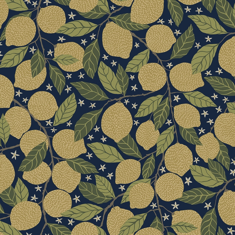 Sample 2999-44118 Annelie, Lemona Navy Fruit Tree by A-Street Prints Wallpaper