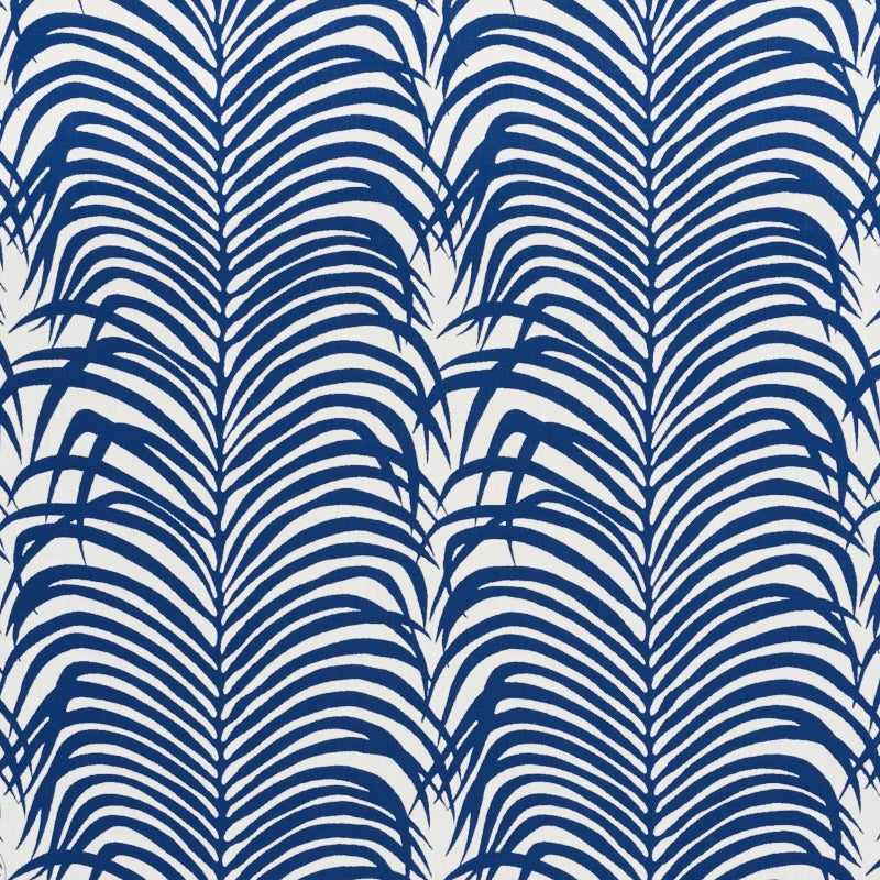 Purchase sample of 73170 Zebra Palm Indoor/Outdoor, Navy by Schumacher Fabric