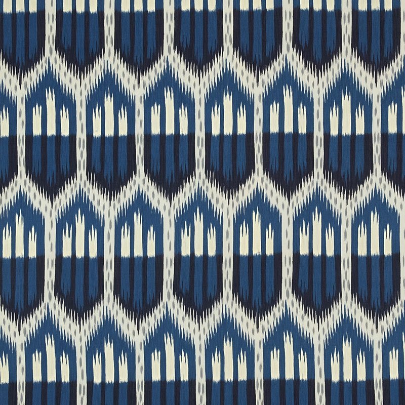 Purchase sample of 176084 Bukhara Ikat, Indigo by Schumacher Fabric