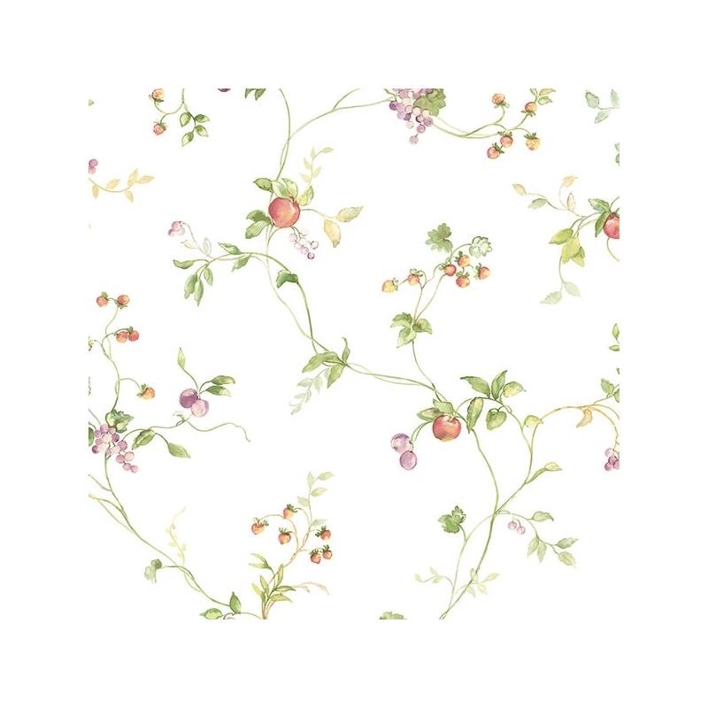 Sample KC28534 Green Floral wallpaper Norwall Wallpaper