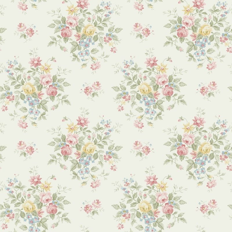 Find FG71001 Flora Bouquet by Wallquest Wallpaper