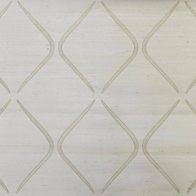 Looking DL2902 Natural Splendor Marquise  color White Grasscloth by Candice Olson Wallpaper