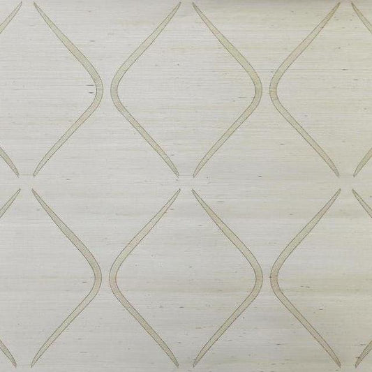 Looking DL2902 Natural Splendor Marquise  color White Grasscloth by Candice Olson Wallpaper