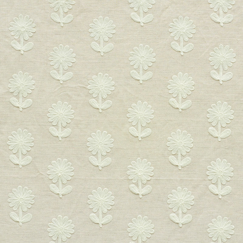 Buy 73482 Paley Embroidery Natural by Schumacher Fabric