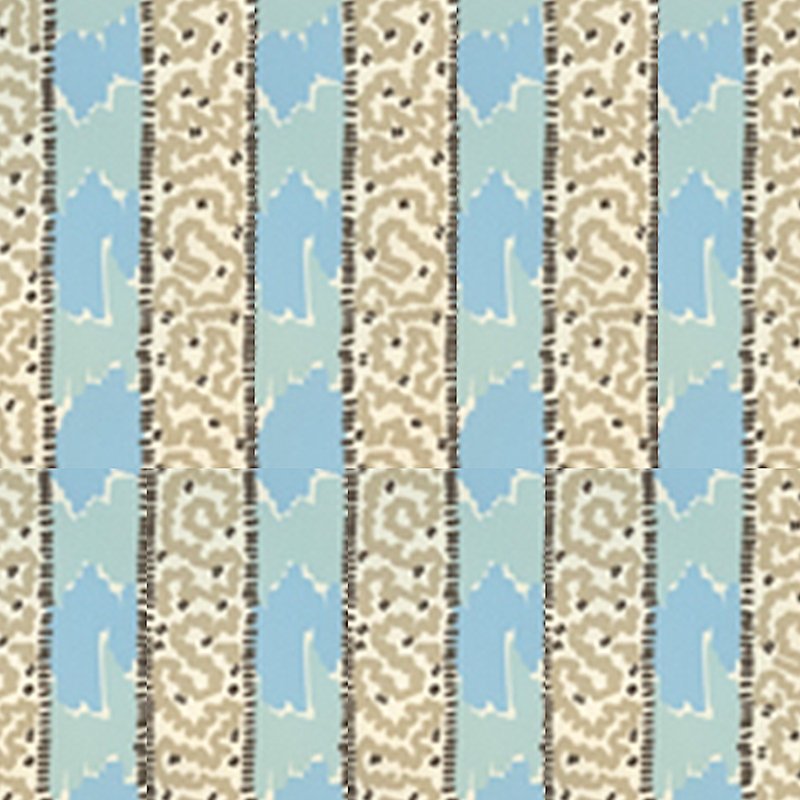 Buy 5060-03WP Bijou Stripe New Blue Brown Taupe by Quadrille Wallpaper