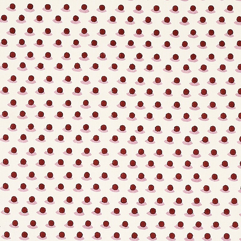 Purchase sample of 179730 Berry Hand Block Print, Iron and Rose by Schumacher Fabric