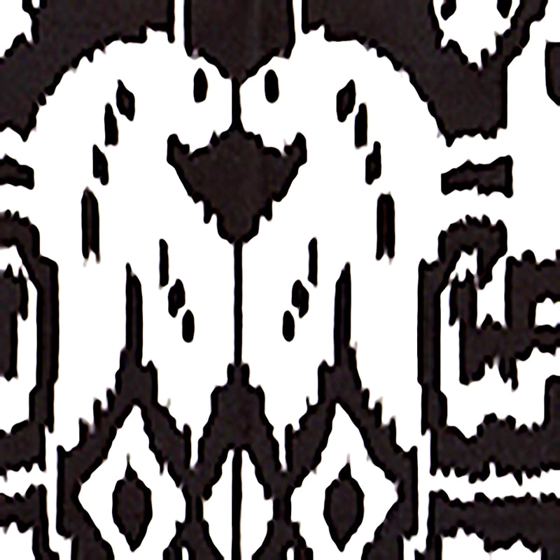 Sample 6460-33WP Island Ikat, Black on White by Quadrille Wallpaper