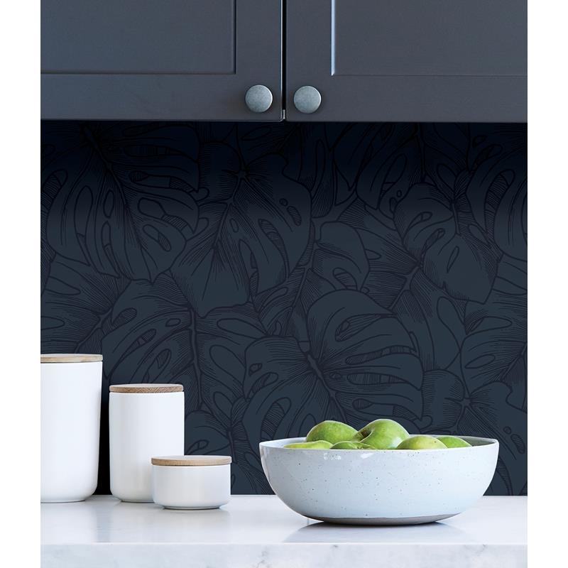 SLS3978 Scott Living Indigo Borneo Peel &amp; Stick Wallpaper by NuWallpaper3