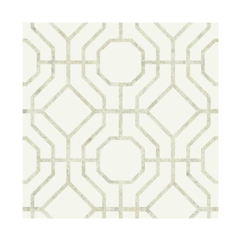 Sample - SO2460 Tranquil, Lanai Trellis color Tan, Floral by Candice Olson Wallpaper
