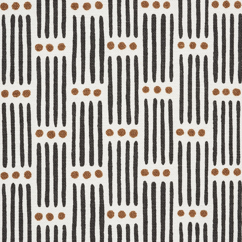 Purchase sample of 177710 Dotted Stripe, Carbon by Schumacher Fabric
