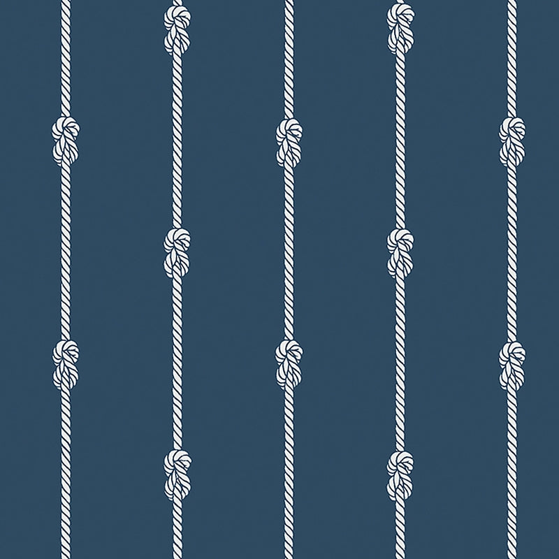 Sample 8858 Knot Stripe, Navy By Borastapeter Wallpaper
