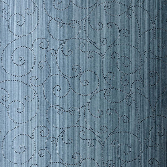 Shop 5005722 Beaded Scroll Peacock Schumacher Wallpaper