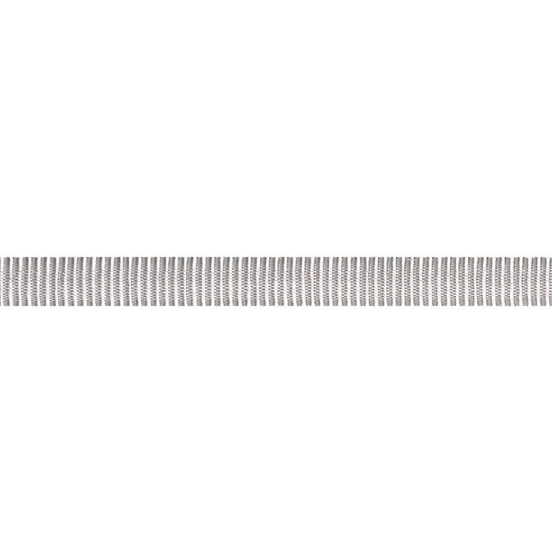 74981 | Narrow Faille Tape, Silver - Schumacher Fabric