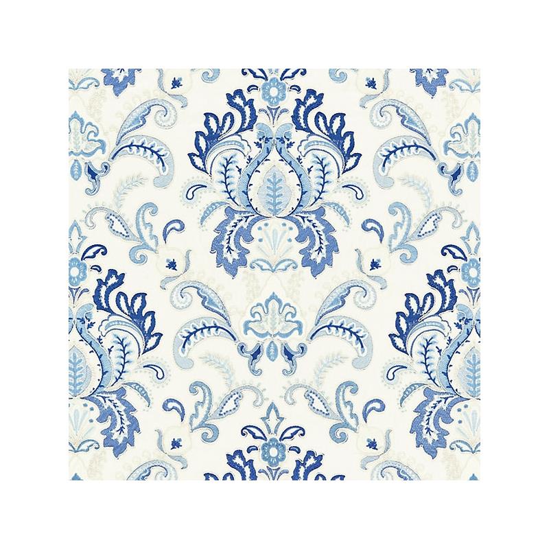 Sample 27164-001 Ava Damask Embroidery, Porcelain - Scalamandre Fabric (SC 000127164)