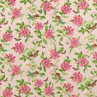Find F1588/01 Pink Lotus Blush Velvet Animal/Insects by Clarke And Clarke Fabric