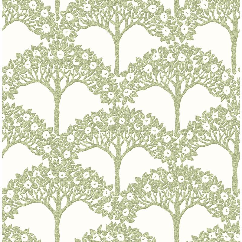 Acquire 2970-26114 Revival Dawson Green Magnolia Tree Wallpaper Green A-Street Prints Wallpaper