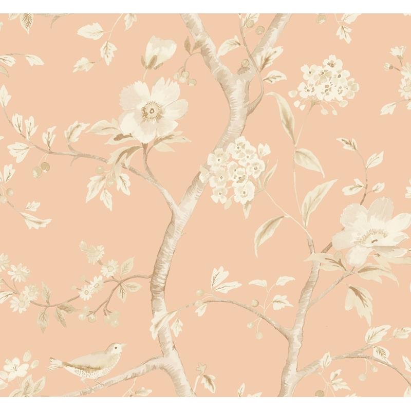 Select LN11111 Luxe Retreat Southport Floral Trail Pink by Seabrook Wallpaper