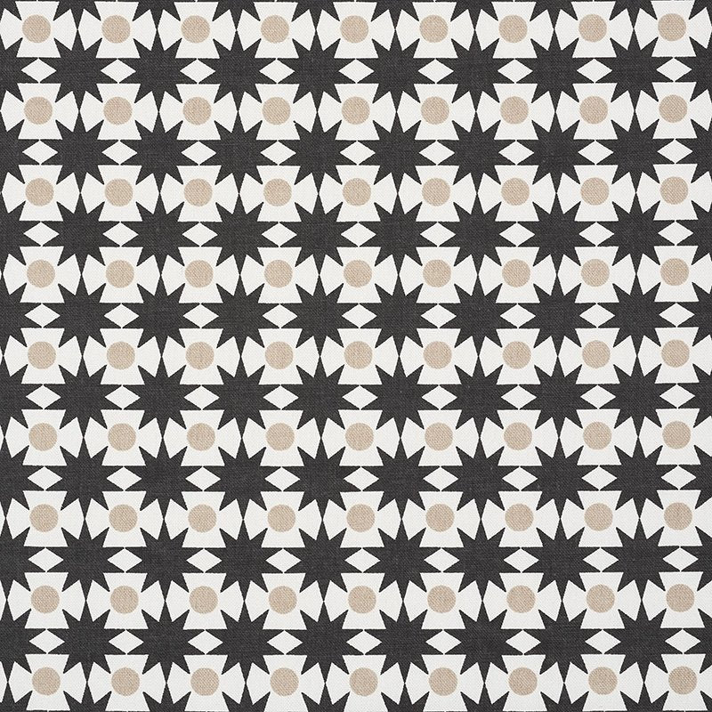 Purchase sample of 177063 Cosmos, Black  Sand by Schumacher Fabric