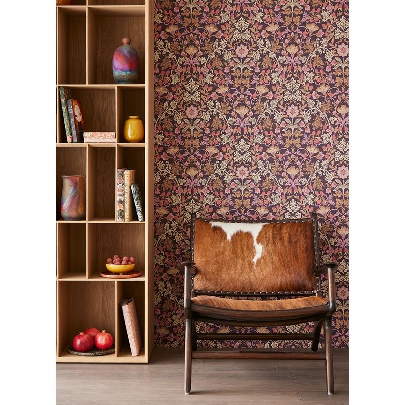 316003 Posy Lila Peach Strawberry Floral Wallpaper by Eijffinger,316003 Posy Lila Peach Strawberry Floral Wallpaper by Eijffinger2